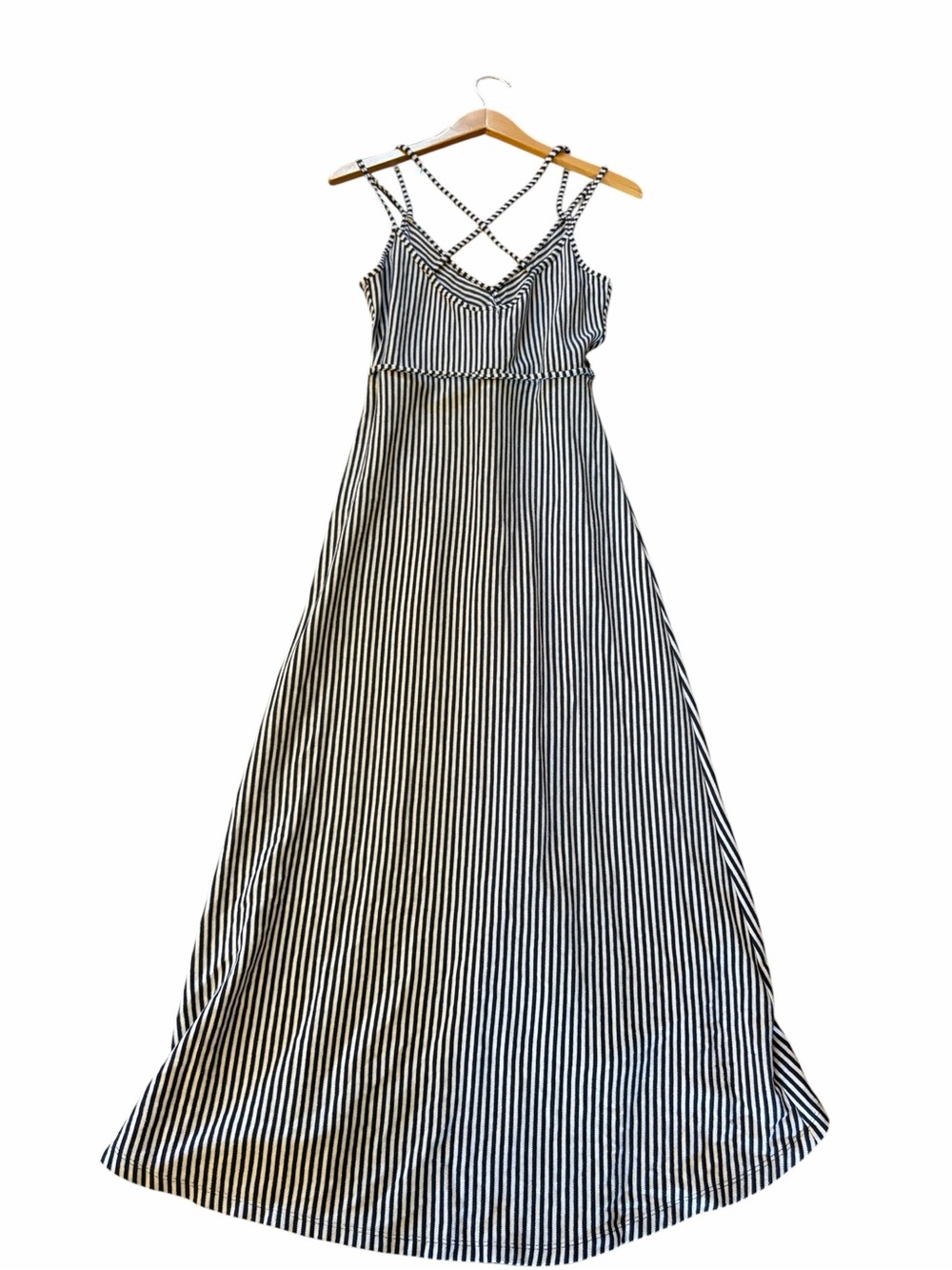 Z Supply Striped Capri Wrap Dress Navy White Stripe - Picture 5 of 9